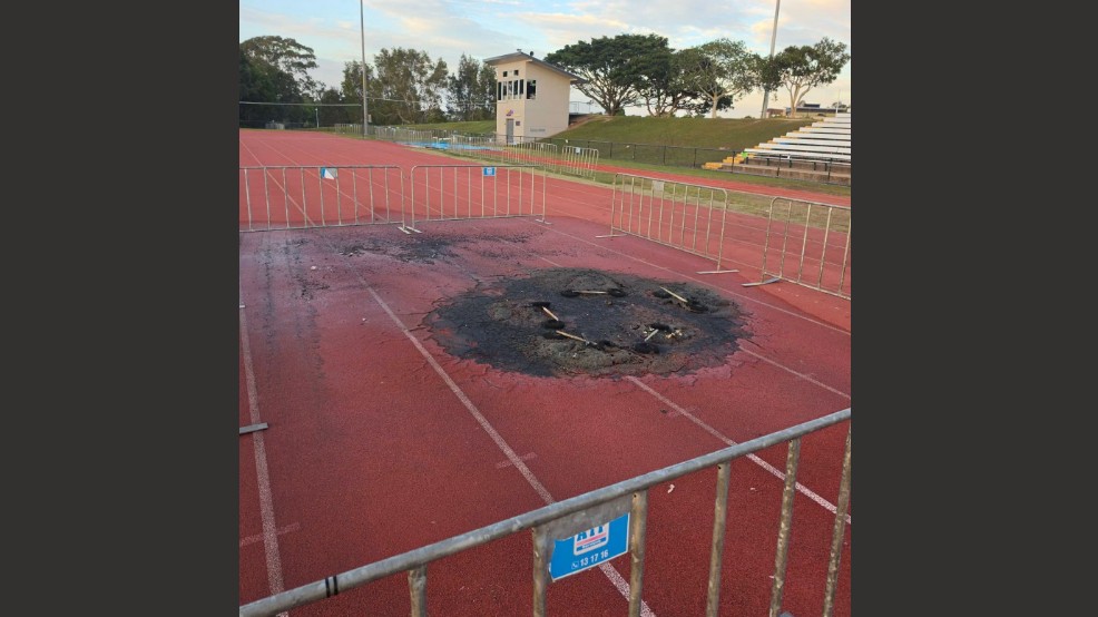 Uni athletics track vandalised